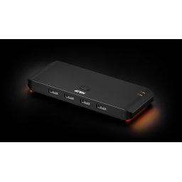 Sharing switch 2 x 4 USB 2.0 cu alimentare USB-C, ATEN US4224