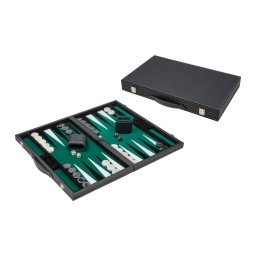 Set joc table Backgammon in stil Casino Mediu - 45x57 cm - Verde, New edition