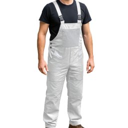 pantaloni de lucru cu bretele NIKA alb