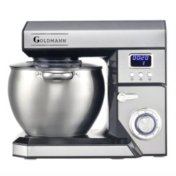 Mixer planetar Goldmann GM-1115BD, 2200 W, 8,5 L, 6 viteze + functie puls, Timer, Bol din otel inoxidabil, LED, Otel inoxidabil