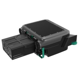 Skimmer solar / DC pentru curatarea suprafetei apei din piscine LOTUS, Pana la 10 ore, 3 motoare, 6 l, IPX8, Negru