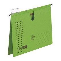 Dosar suspendabil cu sina, carton 230g/mp, bagheta metalica, ELBA Chic - verde