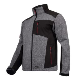 Jacheta pulover cu insertii elastice / gri-negru - s