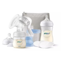 Set cu pompa manuala de san Philips-AVENT SCF430/16, tehnologie Natural Motion, marime universala
