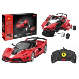 Blocuri de construcție Auto Rastar 1:18 Ferrari FXXK EVO Roșu 88 de piese