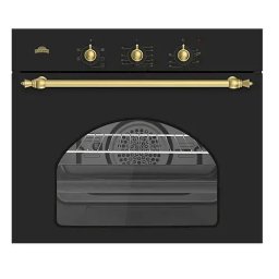 Cuptor Cuptor electric incorporabil Nuova Cucina Retro Black Star, 60 cm, 6 functii, Curatare catalitica, Negru antracit