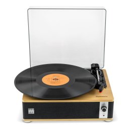 Pick-up cu ac safir si difuzor bluetooth Electromures EM 1021 Negru, Bamboo Edition