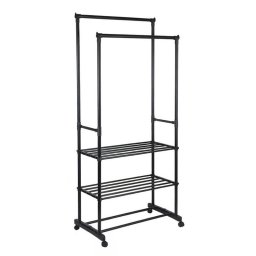 Mobilier interior SUPORT HAINE DUBLU CU POLI?E - 78.5X41.5X165CM / 15KG