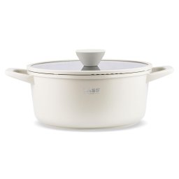 Oala din aluminiu turnat sub presiune si acoperire ceramica cu capac din sticla – 24 cm ZG-ACS 14 Terracotta