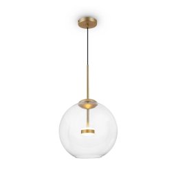 Pendul Cometa, 12W LED, metal auriu, sticla transparentă