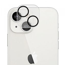 Folie de protectie Camera Spate Lito S+ pentru Apple iPhone 14 Plus / 14, Sticla Securizata, Neagra