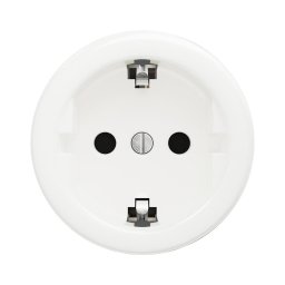 Kliklap - Priză retro de perete SCHUKO 230 V/16 A, fără ramă, alb zăpadă