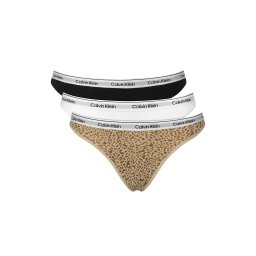CALVIN KLEIN Lenjerie (Pack of 3) Thong LV00QD5209 3RN black/ classic white/ animal m