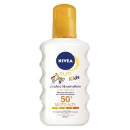 Set 2 x Spray cu Protectie Solara Nivea Sun Kids Protect & Sensitive, SPF 50+, pentru Copii, 200 ml