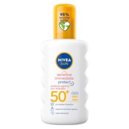 Set 2 x Spray de Protectie Impotriva Alergiilor Solare Nivea Sun Sensitive SPF 50+, 200 ml