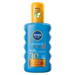 Set 2 x Spray cu Protectie Solara si Bronzare Nivea Sun Protect & Bronze, SPF 30, 200 ml