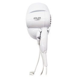 Uscator de par hotelier de perete Adler 1600W, alb, cu oprire automata