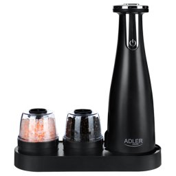 Set rasnita electrica sare si piper Adler AD 4449B, 3 recipiente, USB