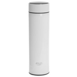 Termos Adler cu afisaj LED temperatura, 0,47 L, alb, etans
