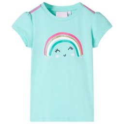 Tricou pentru copii, verde menta deschis, 140 GartenMobel Dekor