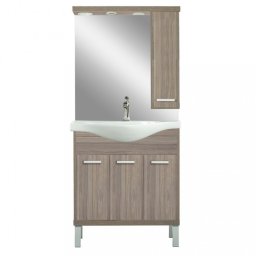 Set mobilier baie Leziter Nerva 75 cu lavoar, finisaj ulm Rauna