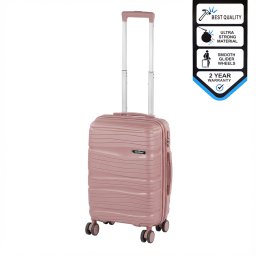 Valiza de cabina Leziter TraveLux Voyager 55x40x20 cm, hard top, rose gold