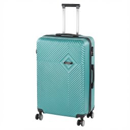 Valiza mare Leziter TraveLux Pro 100 L, ABS, 76x50x29 cm, albastru laguna