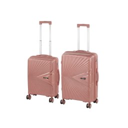 Set valize troller Leziter TraveLux Endure II, ABS, TSA, aur roz (2 buc)
