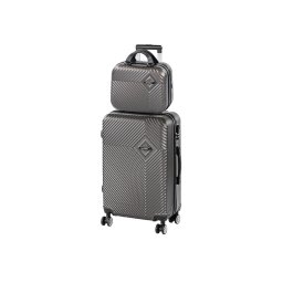 Set valize rulante Leziter TraveLux Pro VII, cabina + medie, ABS gri