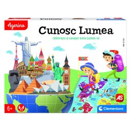 Joc educativ pentru copii Agerino Cunosc Lumea, 6 ani+, multicolor