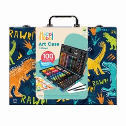 Set de desen deluxe pentru copii cu 100 accesorii, model dinozaur