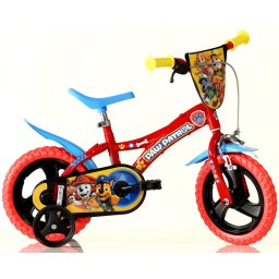 Bicicleta pentru copii Paw Patrol Dino Bikes 12 inch cu roti ajutatoare