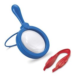 Set pentru explorat pentru copii cu lupa 4,5x si penseta educativa