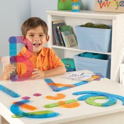 Joc educativ de construit alfabetul, 60 piese colorate