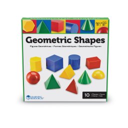 Set educativ corpuri geometrice din plastic 3D, 10 piese