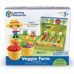 Set educativ pentru sortat legume la ferma, 46 piese, 3-5 ani