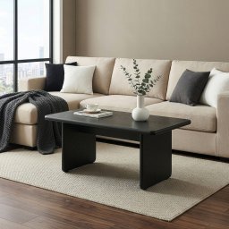 Masa de cafea Gäljami, neagra, 100x55x43,5 cm, [en.casa]