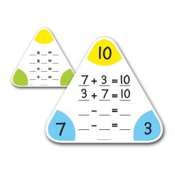 Tablite pentru operatii matematice reutilizabile, 5 planse fata-verso