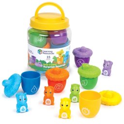 Joc educativ de sortat si numarat cu veverite colorate