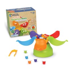 Joc de sortare pentru copii cu balanta si albinute colorate, 3 ani+