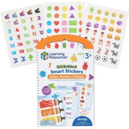 Set educativ cu abtibilduri 3D reutilizabile pentru culori, numere si forme