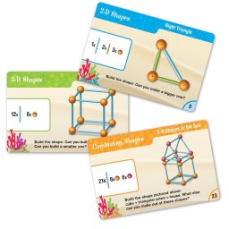 Set de constructie educativ Forme 3D, 80 piese si 30 activitati