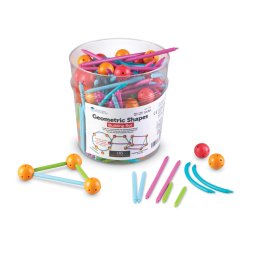 Set de constructie forme geometrice 2D si 3D pentru copii