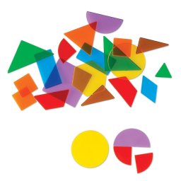 Set educativ cu forme geometrice transparente, 408 piese