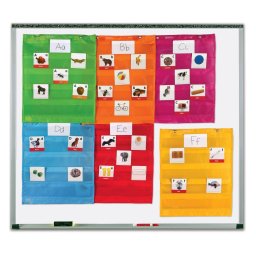 Set 6 panouri magnetice educative cu 5 buzunare pentru tabla