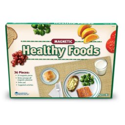 Set magnetic educativ cu alimente sanatoase pentru copii 3+