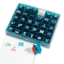 Set stampile pentru profesor cu mesaje de încurajare si suport, 4 cm