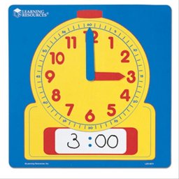 Ceas educativ de masa cu sablon reutilizabil pentru invatarea orei