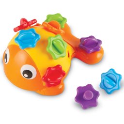 Joc de motricitate pentru copii Pestele Finn cu 12 piese colorate