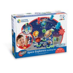 Set de constructie Gears Aventuri Spatiale, 77 piese, STEM, 4+ ani